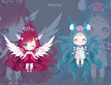 Hearts Collection I and Forest Myth I